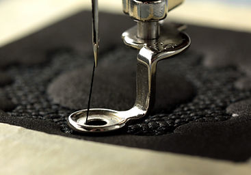 Webfoot embroidery needle at work